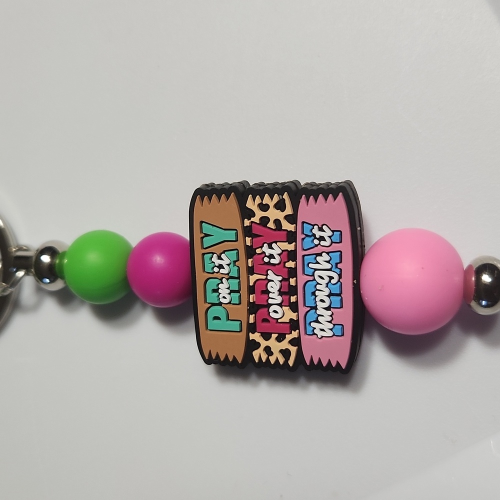 Colorful Beaded Keychain - Picture 2 of 2
